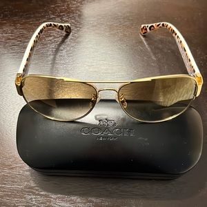 Coach Gold Ivory Sunglasses